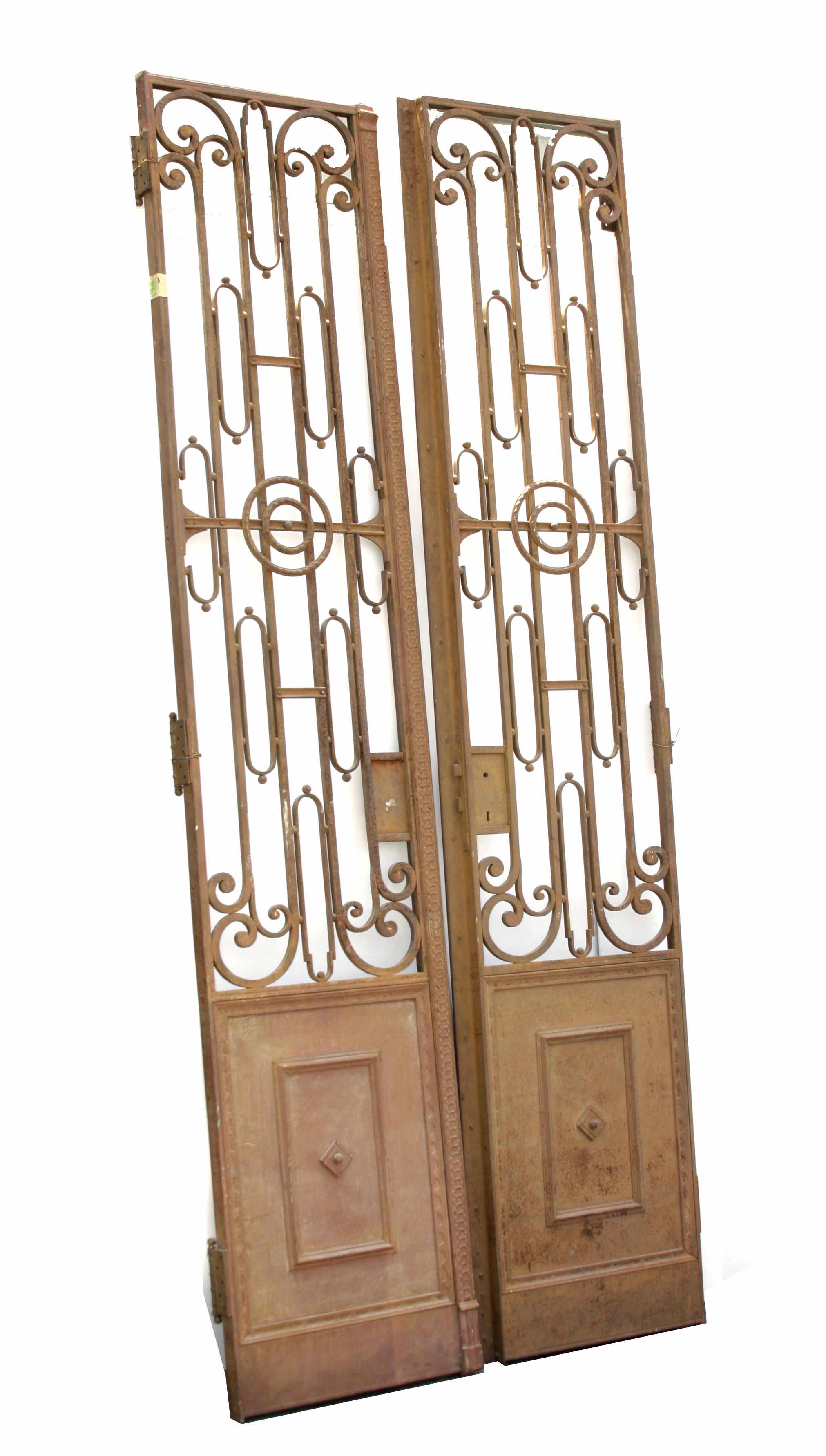 Appraisal: A pair of iron gate doors height in width in