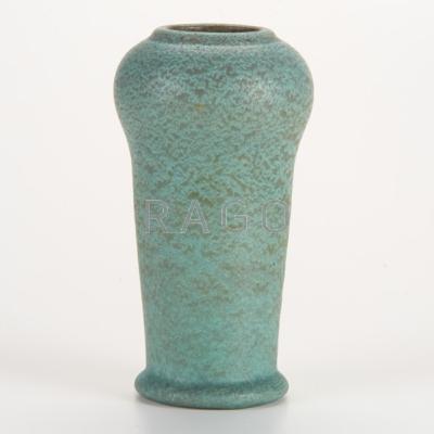 Appraisal: VAN BRIGGLE Bulbous vase with mottled turquoise matte glaze Colorado