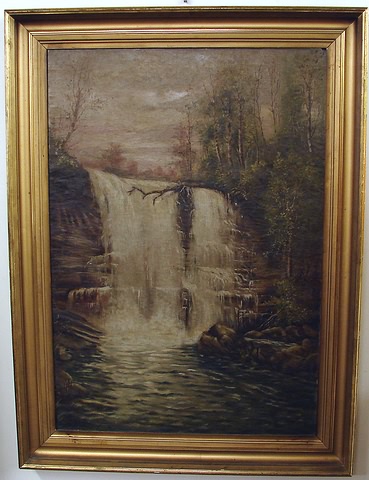 Appraisal: Muddy Creek Falls Swallow Falls State Park Maryland oil on