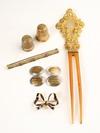 Appraisal: MISC GOLD LOT - Lot of six vintage pieces of