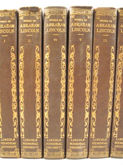 Appraisal: vols Lincoln Abraham Complete Works Lincoln Memorial University n d