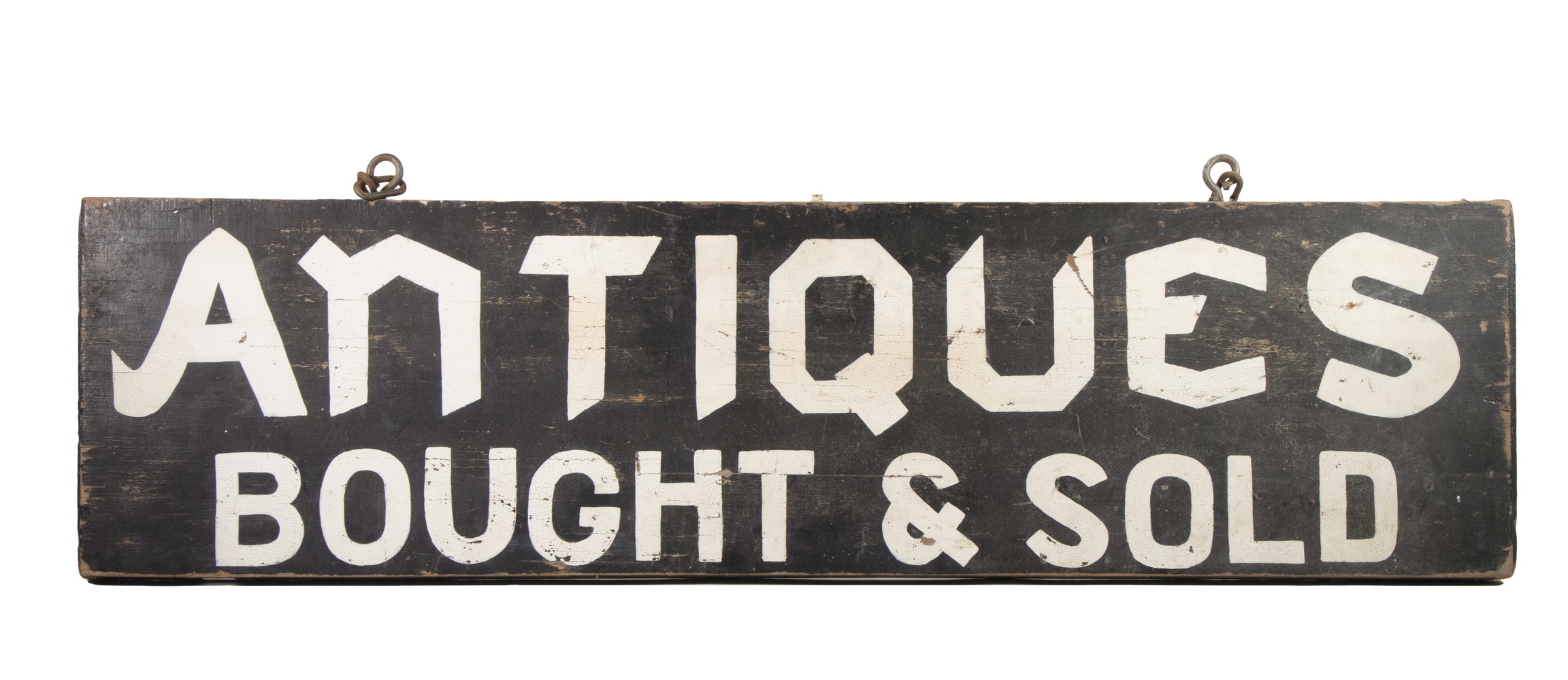 Appraisal: TWO-SIDED OUTDOOR TRADE SIGN FOR AN ANTIQUE SHOP CIRCA S