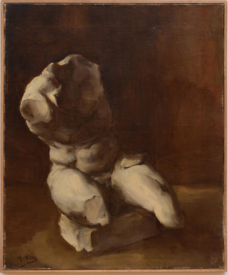 Appraisal: ATTRIBUTED TO ALEXIS VOLLON - STUDY OF A MALE TORSO