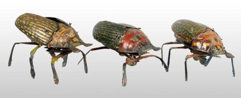 Appraisal: Lot of Tin Litho Lehmann Beetle Wind-Up Toys Description German