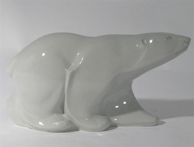 Appraisal: A Spode Onyx polar bear designed by Eric Olson model