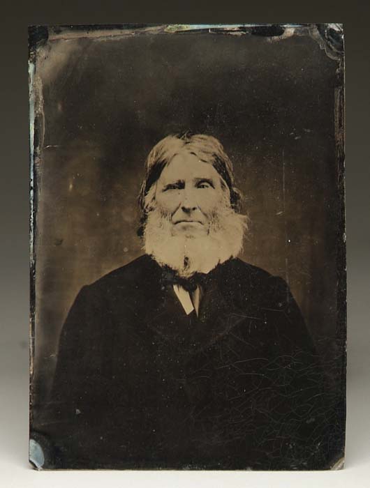 Appraisal: EXTREMELY RARE TINTYPE IMAGE OF FAMOUS MOUNTAIN MAN JIM BRIDGER