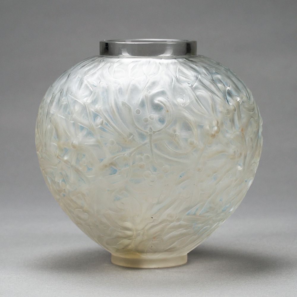 Appraisal: Rene Lalique Gui Frosted Glass Vase Rene Lalique France Frosted