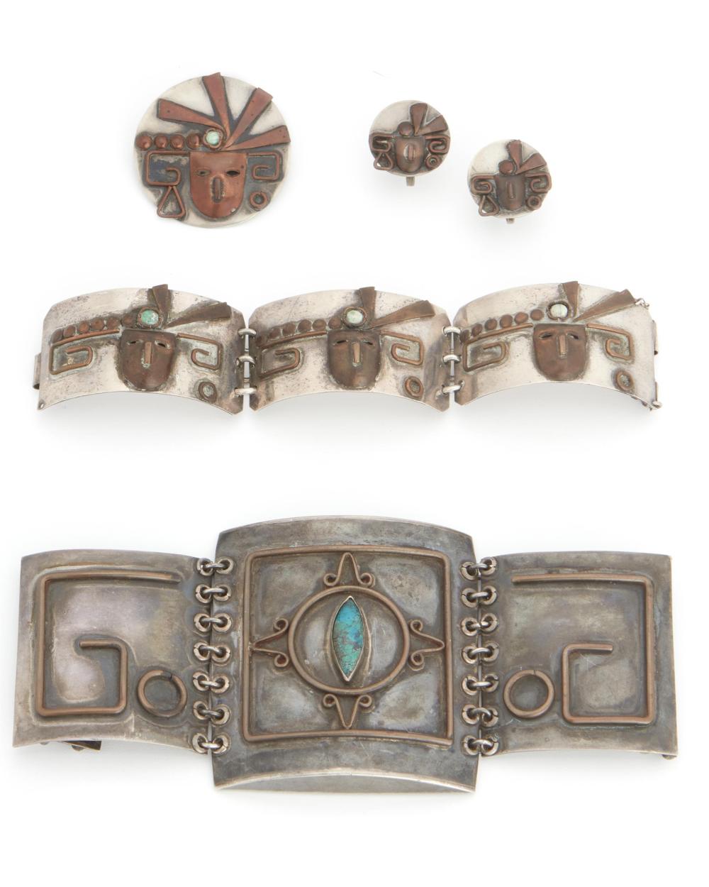 Appraisal: A group of Carmen Beckmann mixed-metal jewelry Third-quarter th Century