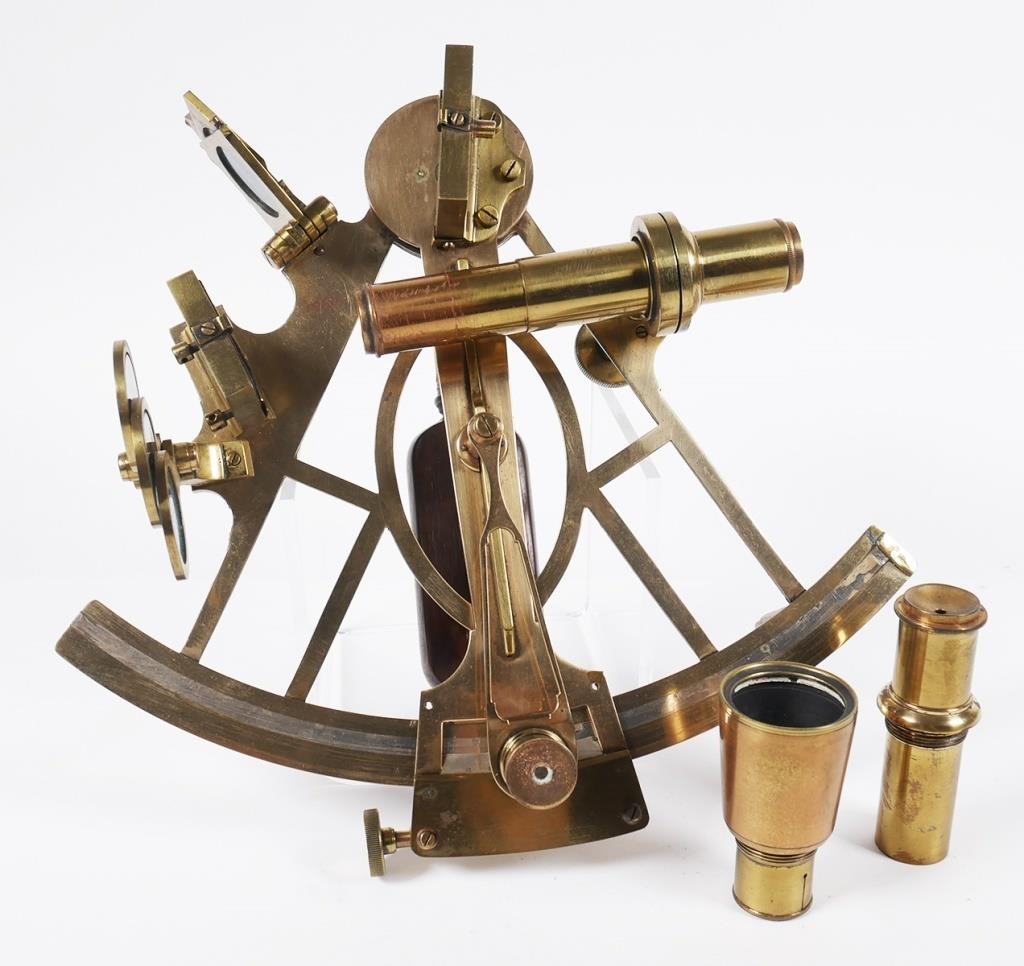 Appraisal: Antique brass marine sextant by Thomas Lidell Ainsley of Cardiff