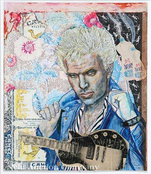 Appraisal: Douglas Bourgeois American Louisiana b Billy Idol mixed media on