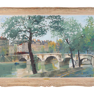 Appraisal: Constantin Kluge French Russian - Le Pont Marie oil on