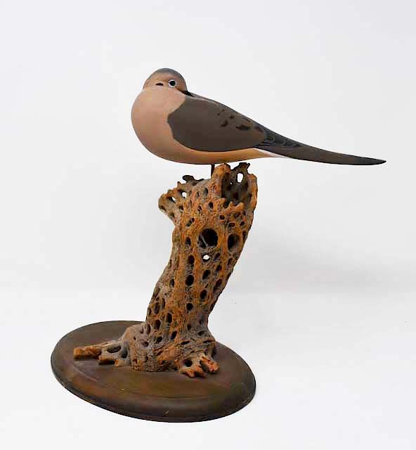 Appraisal: Carved wooden morning Dove Buckeye Joe Carved wooden morning Dove