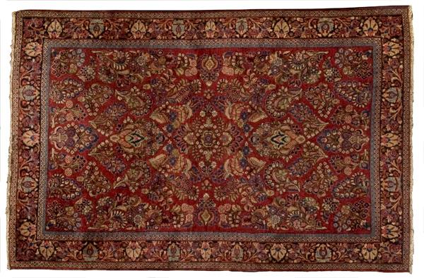 Appraisal: SMALL SAROUK RUG Persian ca ' x ' cm x