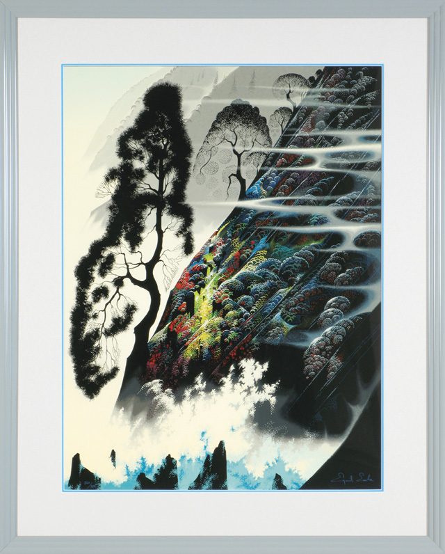 Appraisal: EYVIND EARLE SERIGRAPH printed in colors American - titled Radiant