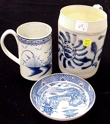 Appraisal: Softpaste ceramics English including a late th C mug with