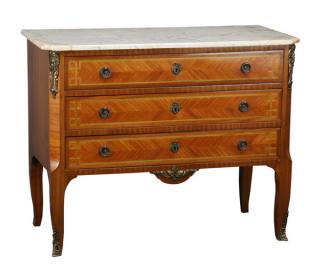 Appraisal: th c bronze mounted marble top commode Late th century