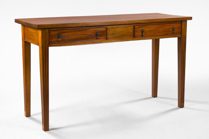 Appraisal: Italian Neoclassical-Style Mahogany Side Table the rectilinear top over a