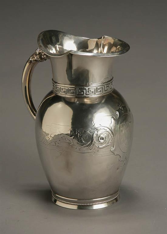 Appraisal: Gorham Sterling Water Pitcher Providence Circa Retailed by George C