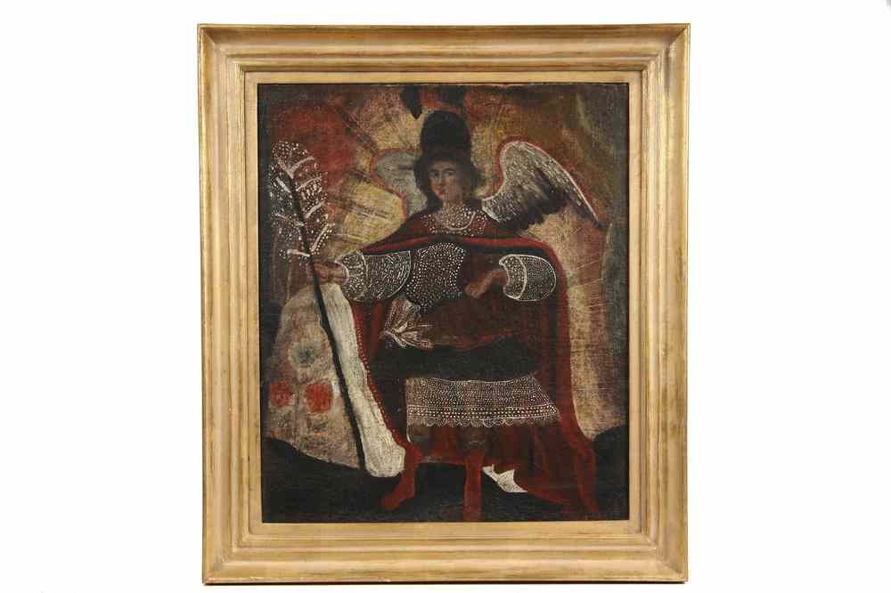 Appraisal: OOC RUSSIAN ICON - Full-Length Russian Portrait of Archangel from