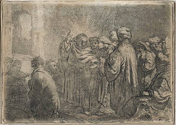 Appraisal: Rembrandt Harmensz van Rijn Dutch - The Tribute Money B