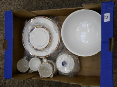 Appraisal: Tray comprising Royal Worcester Metropolitan Unused Tableware to include Dinner