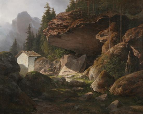 Appraisal: GEORG EMIL LIBERT Danish - ALPINE LANDSCAPE signed lower right