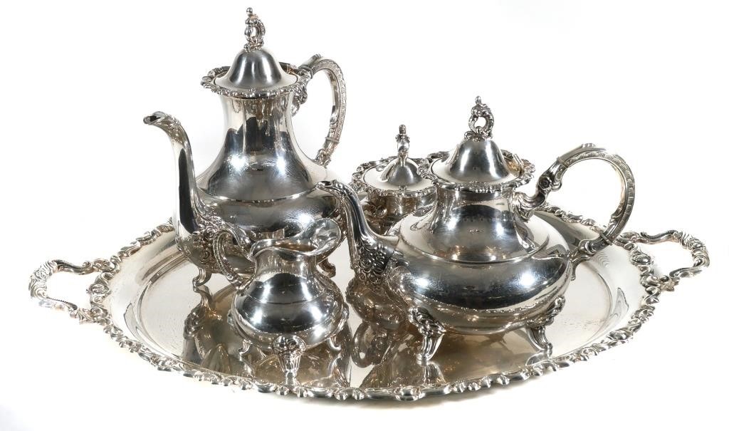 Appraisal: Antique Imperial German sterling silver tea and coffee service including