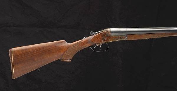 Appraisal: A gauge Russian double barrel boxlock shotgun Serial no T