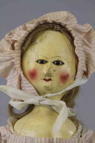 Appraisal: ENGLISH WOODEN DOLL Late ''Queen Anne'' or early ''Georgian'' period