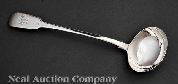 Appraisal: A George III Sterling Silver Soup Ladle maker RB London