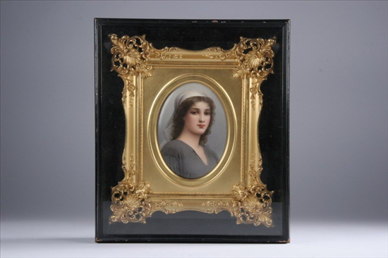 Appraisal: KPM PAINTED PORCELAIN PLAQUE late th early th century Ruth