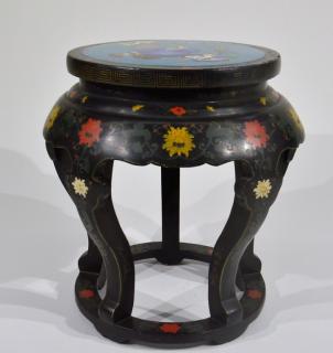 Appraisal: Chinese Cloisonne Enamel Pedestal Table CHINA TH CENTURY A Chinese