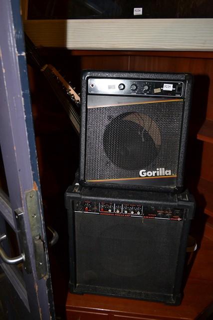 Appraisal: A BASS AMP AND BASS GUITAR AND A GUITAR AMP