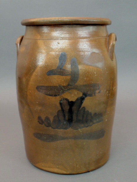 Appraisal: Four-gallon stoneware jar h x dia