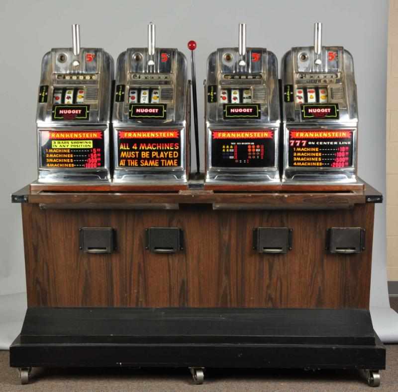 Appraisal: Mills -Player Frankenstein Coin-Op Slot Machine On common stand One