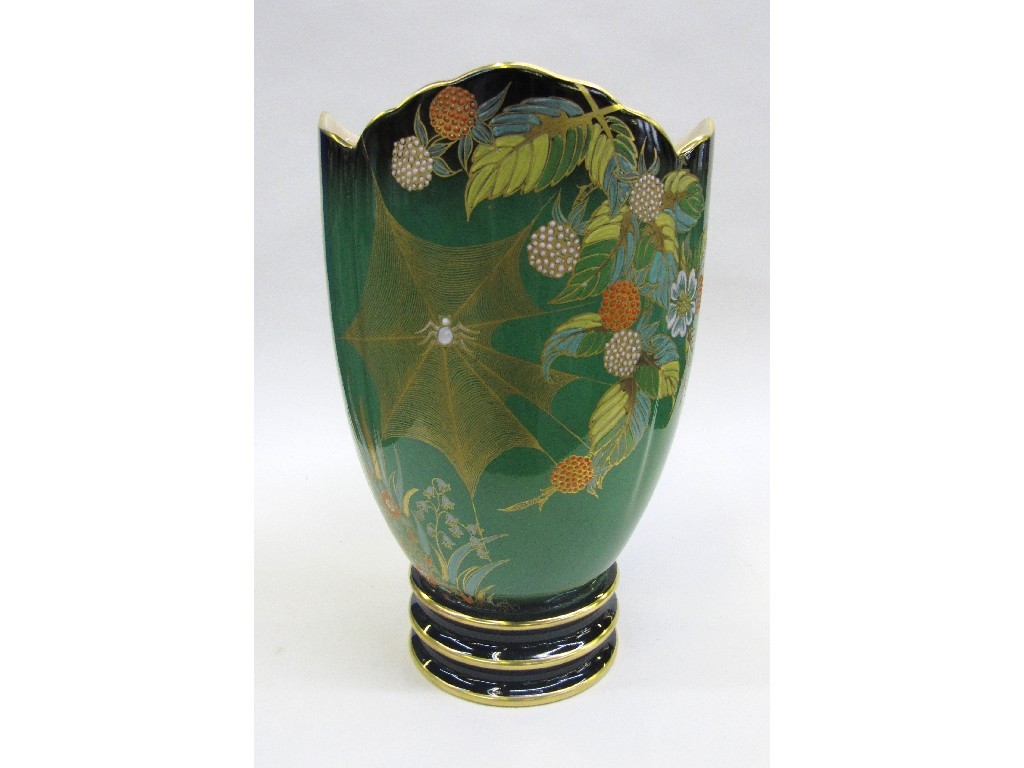 Appraisal: Large Carlton Ware Verte Royale Spiders Web pattern vase