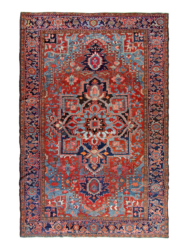 Appraisal: A Heriz Wool Rug A Heriz Wool Rug feet inches