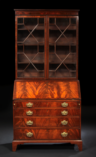 Appraisal: George III Mahogany Secretary Bookcase fourth quarter th century and