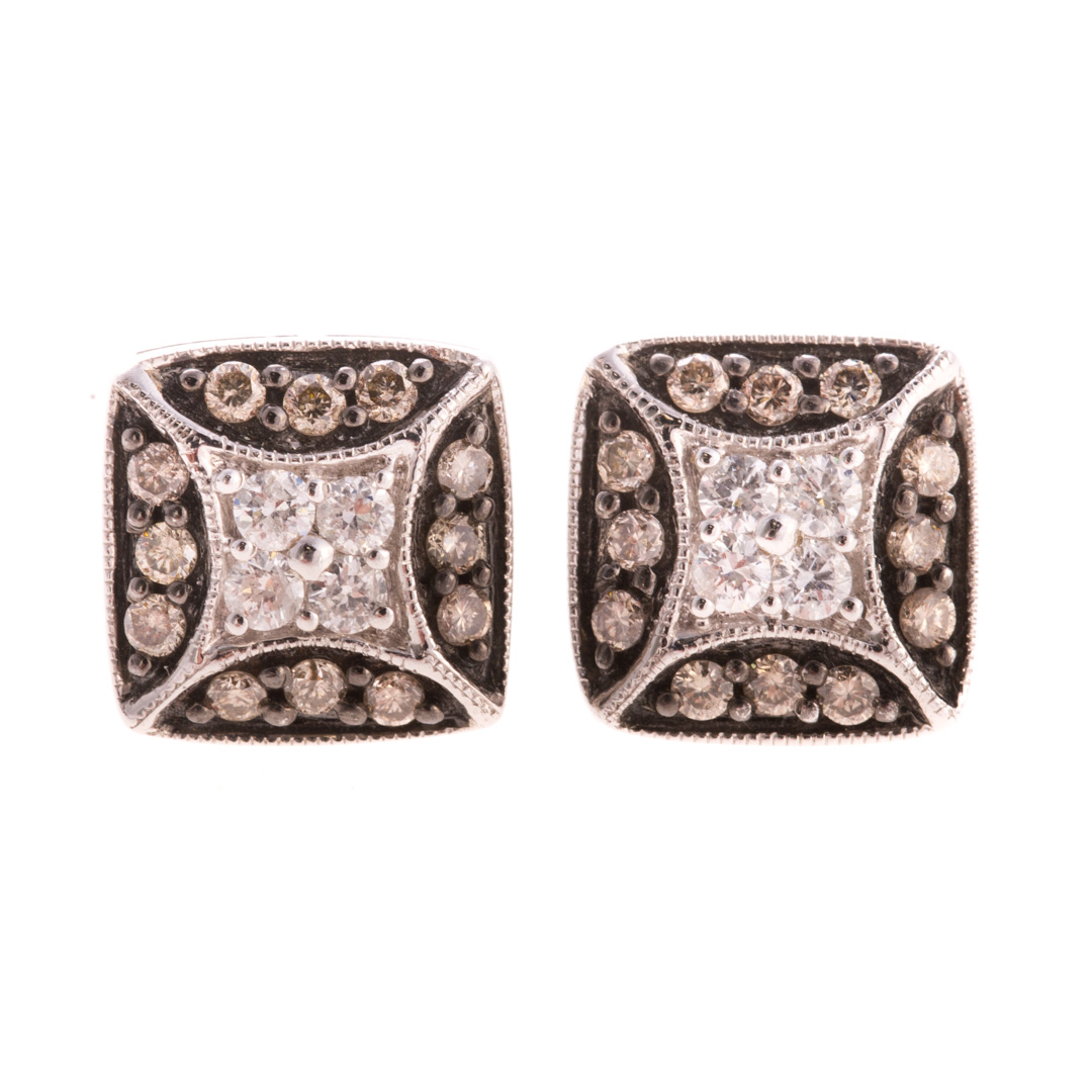 Appraisal: A Pair of Lady's Diamond Earrings in K K white