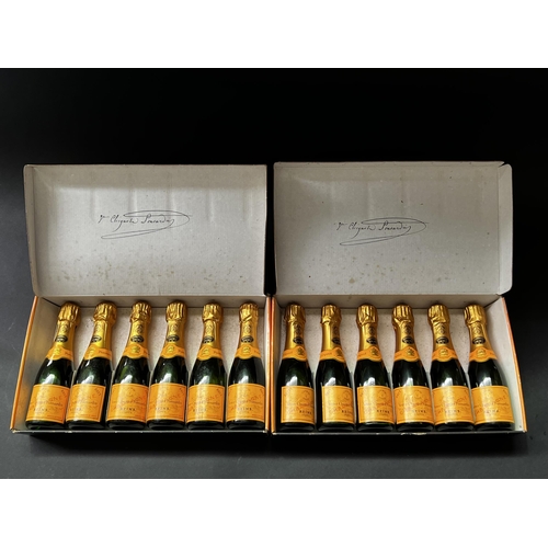 Appraisal: Two presentation boxed six bottle packs of Veuve Cliquot