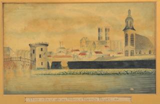 Appraisal: Early th century watercolour of Verdun Watercolour View of Port