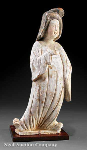 Appraisal: A Chinese Painted Pottery Figure of a Tang Court Lady