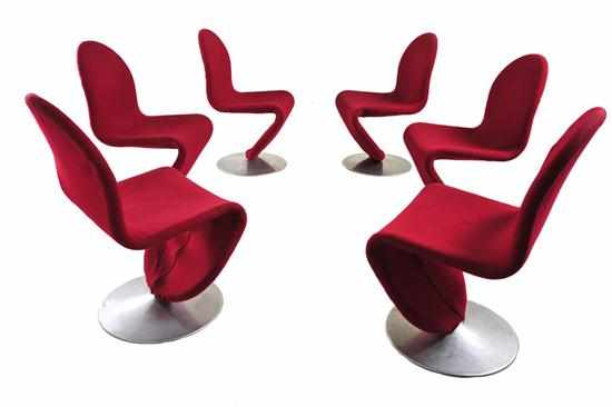 Appraisal: VERNER PANTON - A SET OF SIX - - DINING