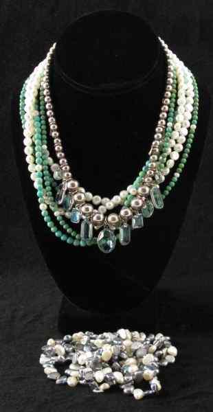 Appraisal: Two Pearl Necklaces of Various Stylesthe first a single strand