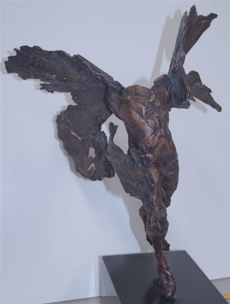 Appraisal: Judith Brown American - Untitled Winged Figure Estimate nbsp nbsp