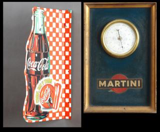 Appraisal: Two Advertising Items consisting of a French Mar Two Advertising