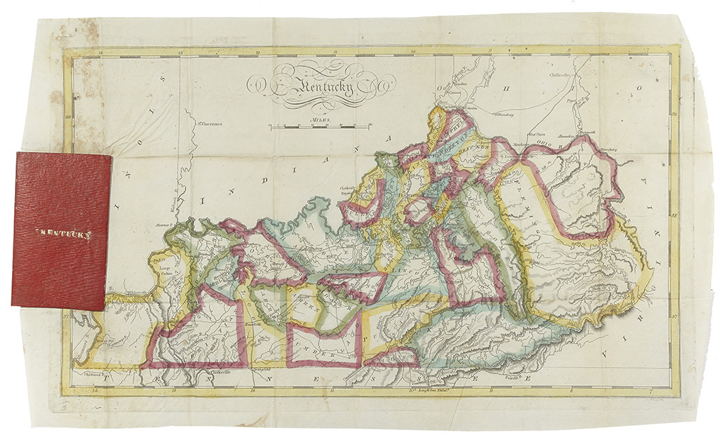 Appraisal: CAREY MATHEW Kentucky Folding pocket map of Kentucky the same