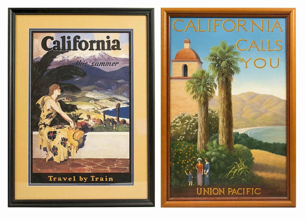 Appraisal: California Train Lithograph Union Pacific Print Framed California this summer