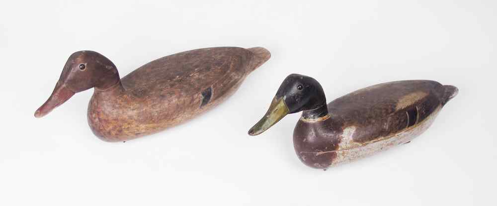 Appraisal: IMPORTANT PAIR OF G BERT GRAVES MALLARD DUCK DECOYS Circa