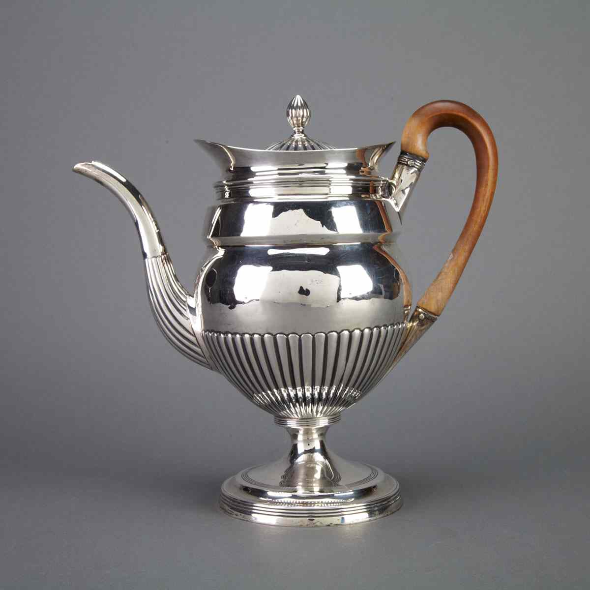 Appraisal: George III Silver Coffee Pot Robert David Hennell London height